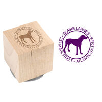 Labrador Wood Block Rubber Stamp