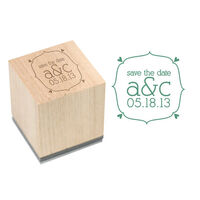 Initial Reminder Wood Block Rubber Stamp
