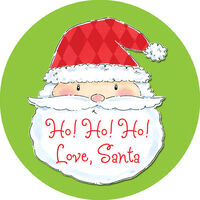 Holly Jolly Santa Gift Stickers