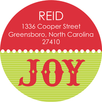 Joy Round Address Labels