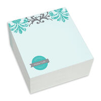 Aqua Floral Chunky Note Cubes