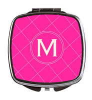 Pink Chanel Stitch Mirror Compact