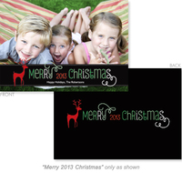 Christmas Reindeer Photo Holiday Cards