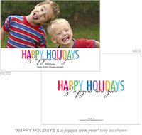 Happy Holidays Rainbow Photo Holiday Cards