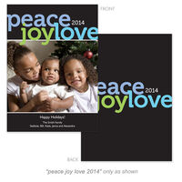 Peace Joy Love Photo Holiday Cards
