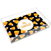Candy Corn Large Lucite Tray