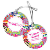 Patchwork Luggage Tags