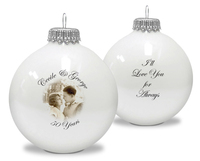 Anniversary Photo Ornament with Your Text Choice