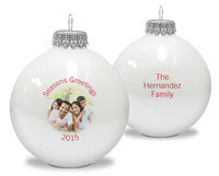 Family Christmas Ornament with Your Choice of Text