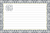Gray Wrought Iron Recipe Cards