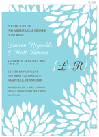 Aqua Blue and White Floral Invitations