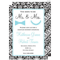 Damask Mr. and Mrs. Invitations