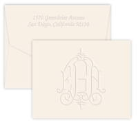 Whitlock Embossed Foldover Note Cards