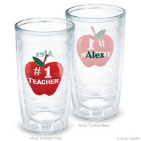 #1 Teacher Personalized Tervis Tumblers
