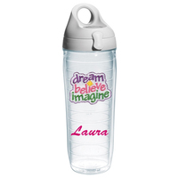 Dream Believe Imagine Personalized Tervis Water Bottle