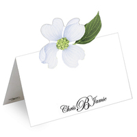 White Blossom Die Cut Personalized Placecards