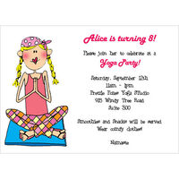 The Yoga Girl Birthday Invitations