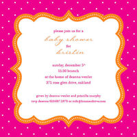 Pink Tiny Polka Dots Invitations