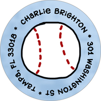 Baseball Return Address Labels