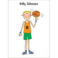 The Basketball Boy Foldover Note Cards