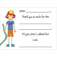 Fire Fighter Birthday Fill In Notecards