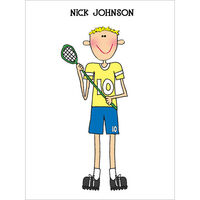 The LaCrosse Boy Foldover Note Cards