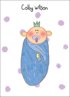Purple Swaddle Foldover Note Cards