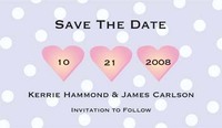 Triple Heart Save the Date Magnet