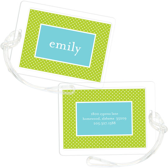 Personalized Sour Apple Light Bright Luggage Tags
