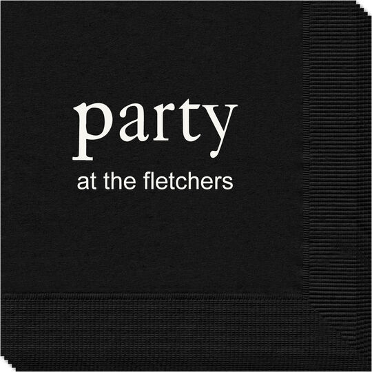 Personalized Big Word Party Napkins