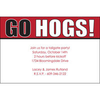 University of Arkansas Go Hogs Invitations
