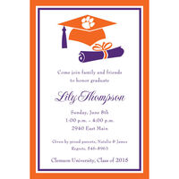 Clemson University Cap and Diploma Invitations