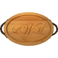 Maple 18 inch Oval Monogrammed Cutting Board