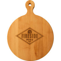 Maple 16 inch Round Artisan Cutting Board with Your 1-Color Logo