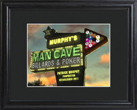 Personalized Marquee Man Cave Framed Print