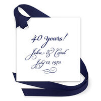Anniversary Gift Tags with Attached Ribbon