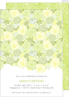 Yellow & Green Floral Party Invitations