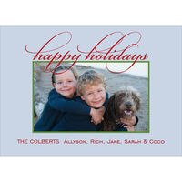 Red Happy Holidays Photo Cards