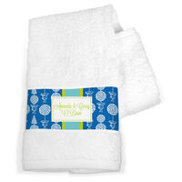 Blue Topiary Hand Towels