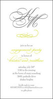Yellow Monogram Engagement Party Invitations