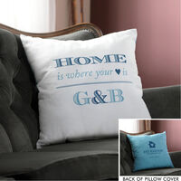 Home in Blue Throw Pillow Cover