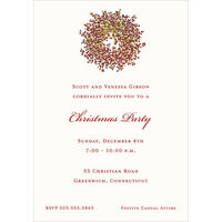 Embossed Pepperberry Wreath Invitations