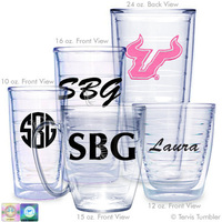 University of South Florida Personalized Neon Pink Tumblers