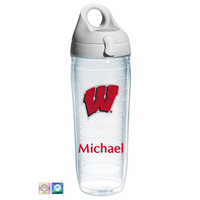 University of Wisconsin Personalized Chenille Water Bottle