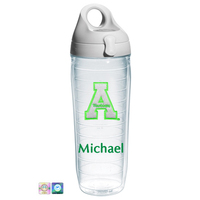 Appalachain State University Personalized Neon Green Water Bottle