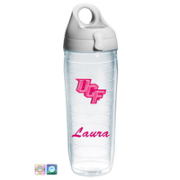 University of Central Florida Personalized Neon Pink Water Bottle