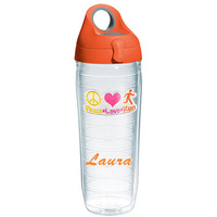 Peace Love Run Personalized Tervis Water Bottle