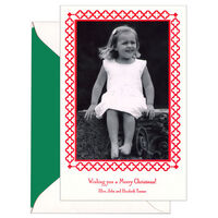 Bristol Chain Link Photo Letterpress Holiday Cards