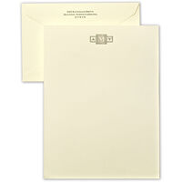 Kent Monogram Letter Sheets - Letterpress