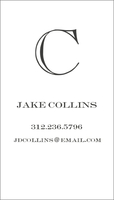Collins Stately Initial Letterpress Contact Cards